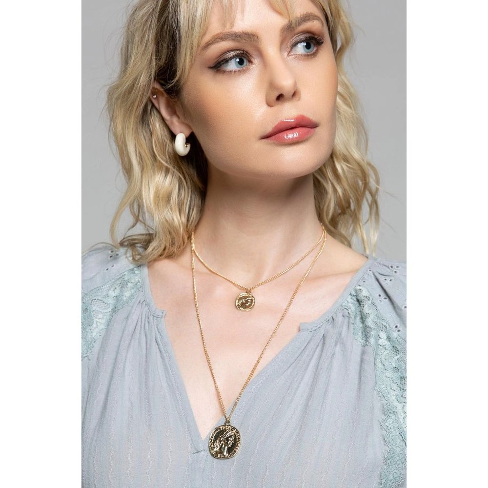 3 Pol Double Coin Necklaces